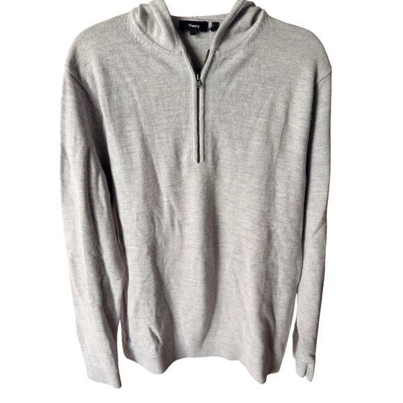 Theory Other - Theory Ryder Hoodie 1/4 Zip Merino Wool Sweater Size L